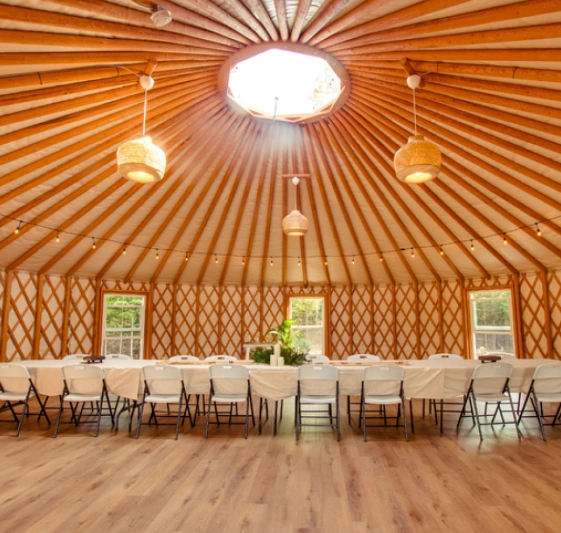 Yurt event space in nature Truro Nova Scotia, Seek wilderness accommodations