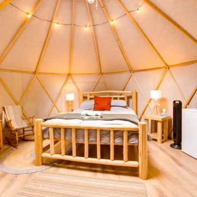 Unforgettable Glamping yurt rental Truro Nova Scotia. seek wilderness accommodations.